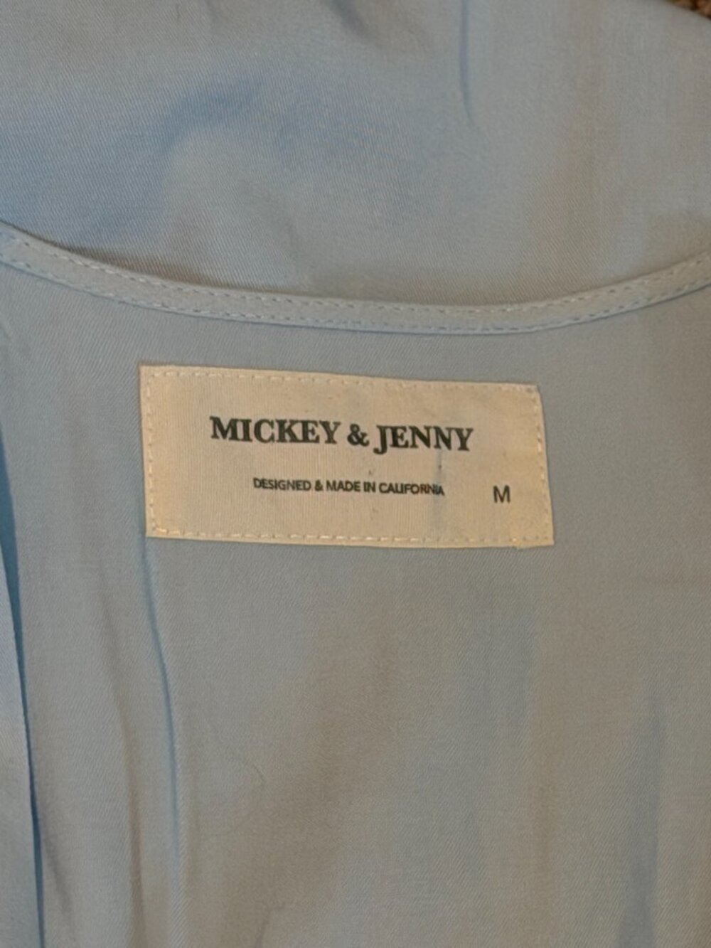 Mickey & Jenny Blue Wrap Maxi Dress M - Boho Coastal Ethically Made - Picture 7 of 11